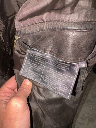 Giubbino vera pelle vintage marrone