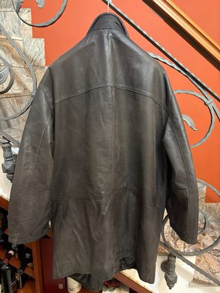 Giubbino vera pelle vintage marrone