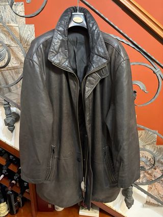 Giubbino vera pelle vintage marrone