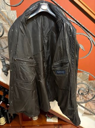 Giubbino vera pelle vintage marrone