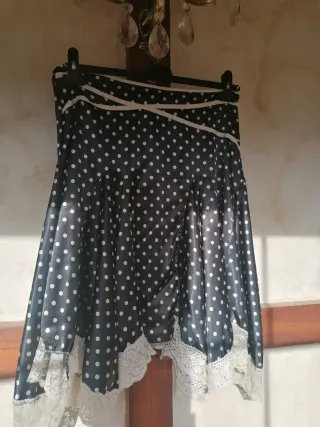 Falda lunares negra y beige Talla XL