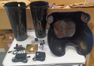 Lavabo portátil de plástico más accesorios