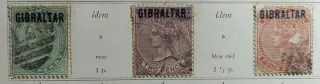 Selos antigos de Gibraltar de 1886 a 1907