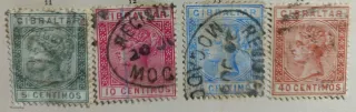Selos antigos de Gibraltar de 1886 a 1907