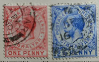 Selos antigos de Gibraltar de 1886 a 1907