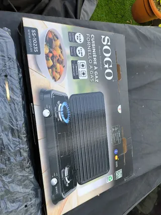 Fornello a Gas per Campeggio Sogo 2 Fuochi SS-10235