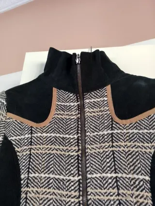 Abrigo Cheshire Lana Beige/Negro