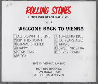 CD Rolling Stones Welcome Back To Vienna 1973