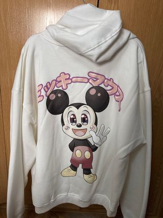 Sudadera Blanca Disney Mickey Bershka