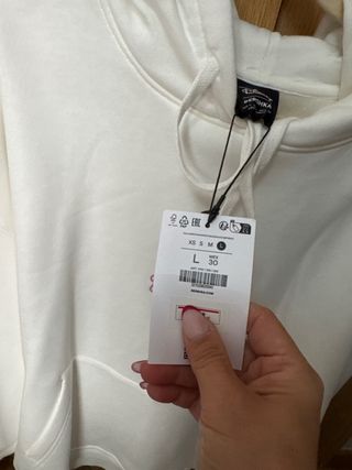 Sudadera Blanca Disney Mickey Bershka