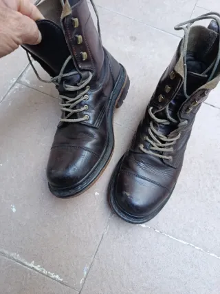 Botas de piel hombre marrones