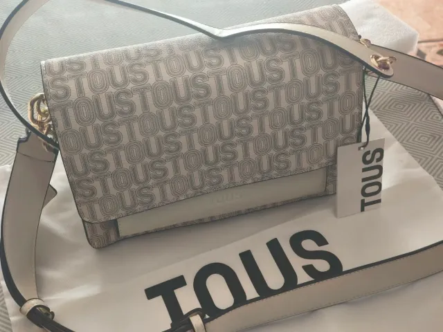 Bolso bandolera Tous mediano beige