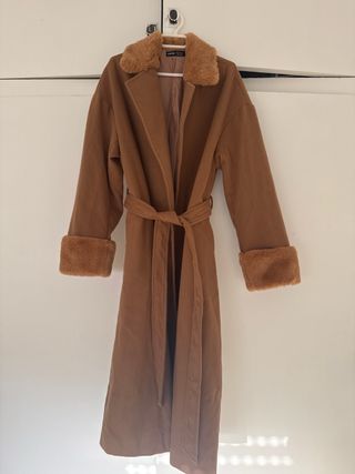 Abrigo largo paño y pelito
