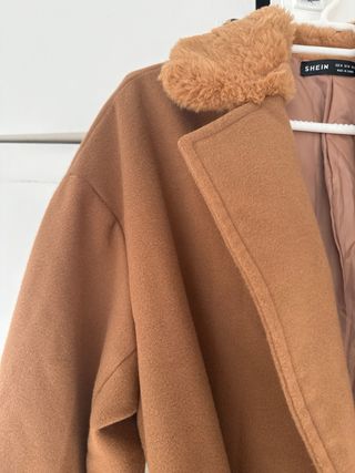 Abrigo largo paño y pelito