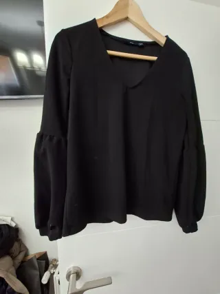 Camisa negra manga larga