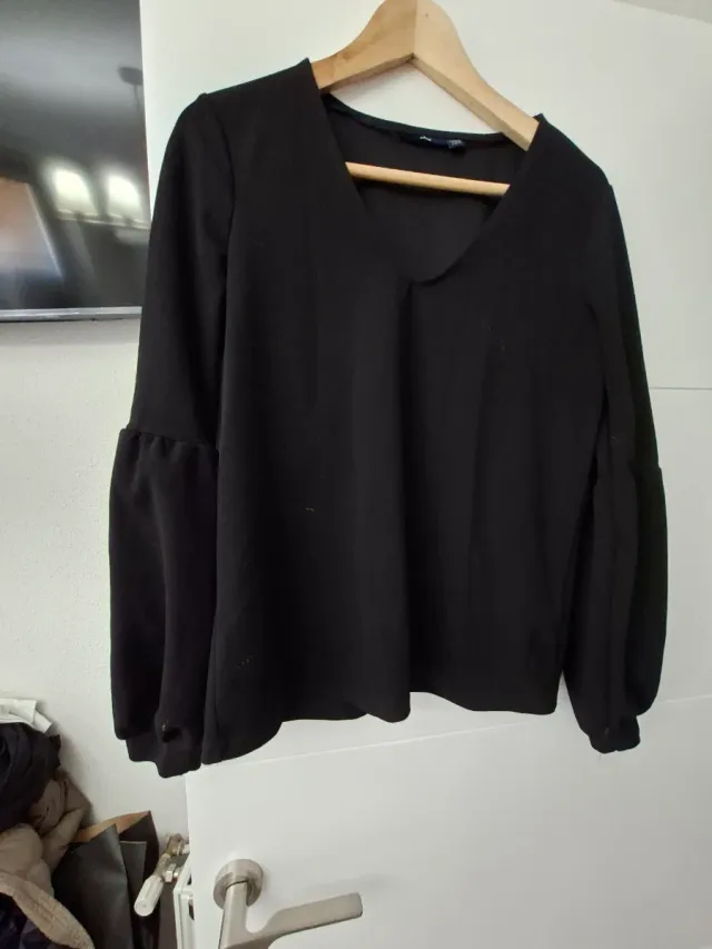 Camisa negra manga larga