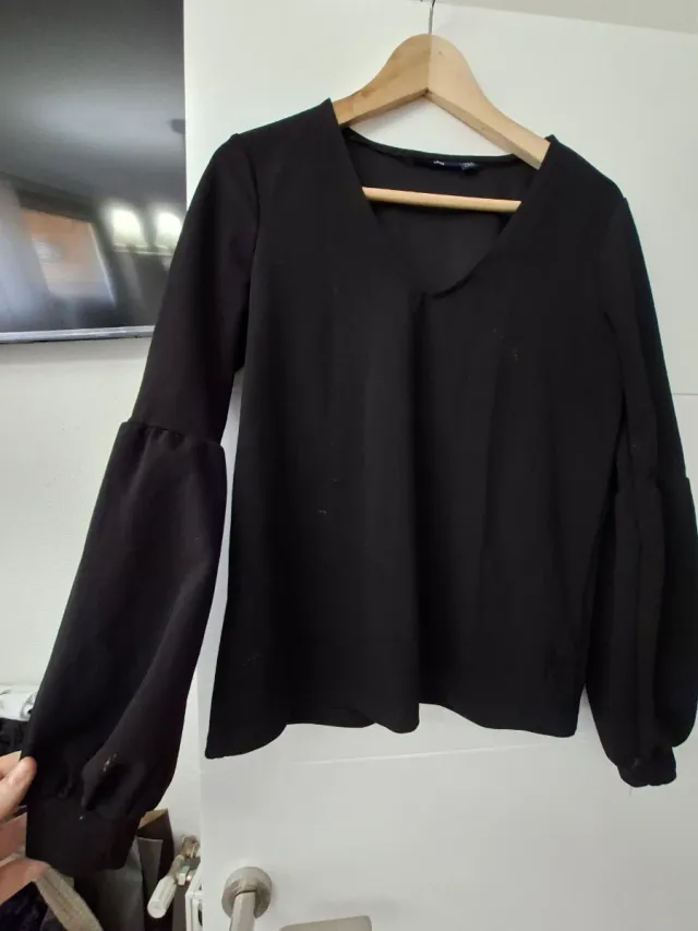 Camisa negra manga larga