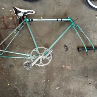 Cuadro Bicicleta Clásica Carreras Antigua