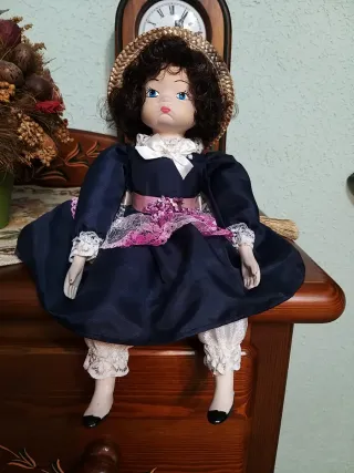 Set di 3 bambole in porcellana vintage