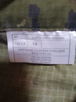 Casaca Ejército Mujer Talla 40/42 Camuflaje