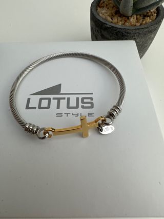 Pulsera Lotus Style Acero Dorado y Plateado