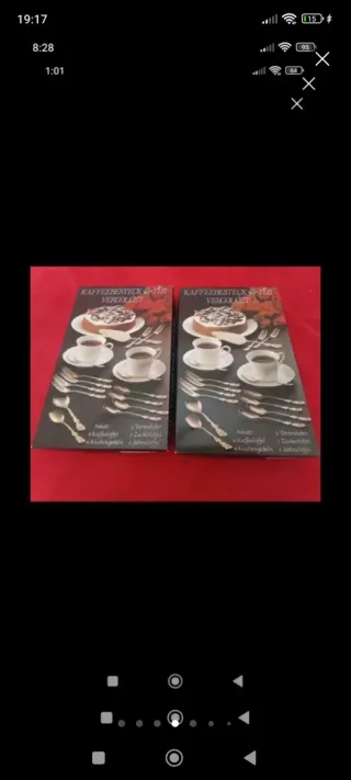 Set di posate per dessert dorate