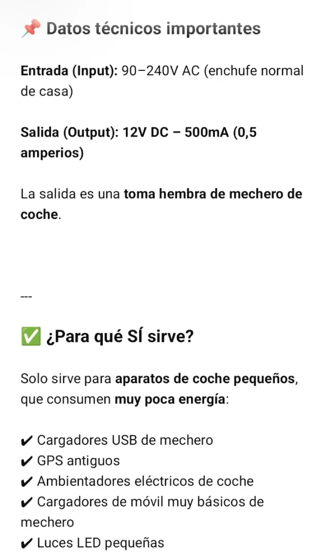 Adattatore da presa a accendisigari auto LEER