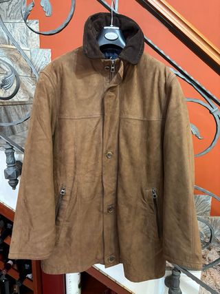 Giubbino pelle vintage anni 90 marrone