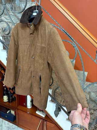 Giubbino pelle vintage anni 90 marrone