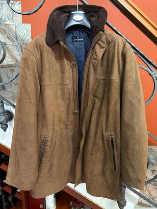 Giubbino pelle vintage anni 90 marrone