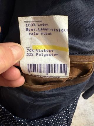 Giubbino pelle vintage anni 90 marrone