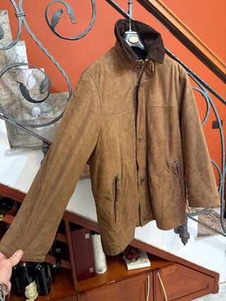 Giubbino pelle vintage anni 90 marrone