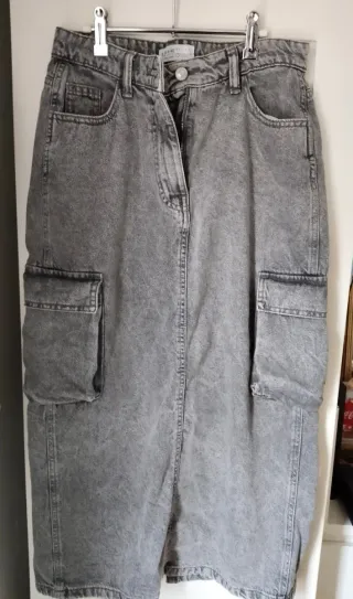 Falda vaquera gris Talla S.