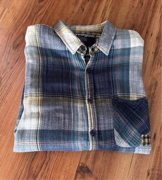 Camisa Desigual cuadros beige y azul