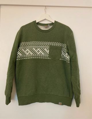 Vintage Carhartt Felpa Verde con Tasca