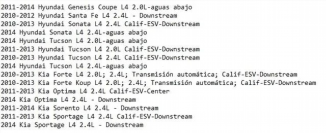 Sonda Lambda para Hyundai Kia