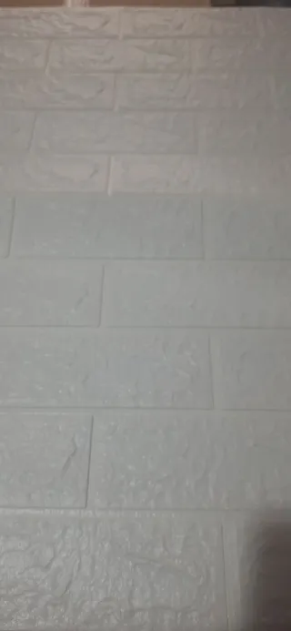 10 Láminas Adhesivas 3D Ladrillo Blanco 77x70cm