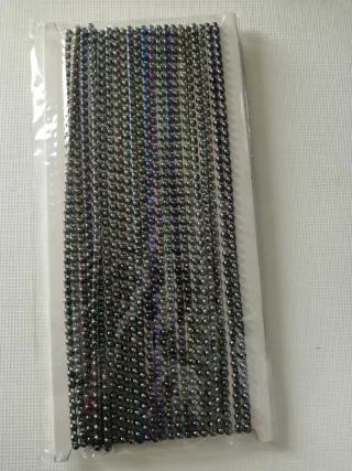 Cuentas bolas negras y multicolor