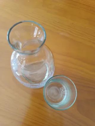 Juego Botella y Vaso Buenas Noches Vintage,antigua