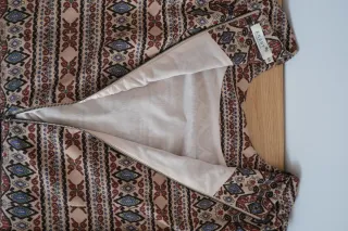 Vestido túnica estampado étnico manga 3/4