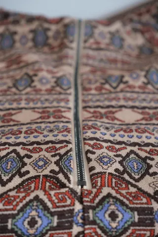 Vestido túnica estampado étnico manga 3/4