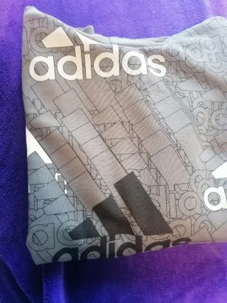 Sudadera Adidas Niño Gris y Blanca
