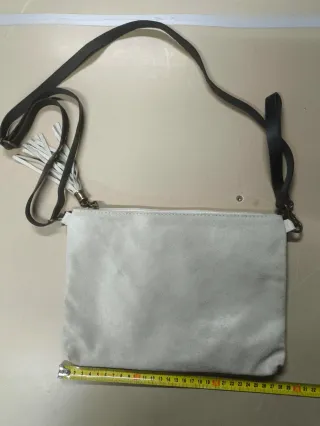 Bolso piel italiana beige