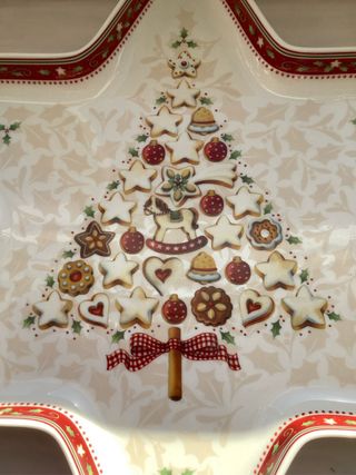 Plato Estrella Cerámica Navidad