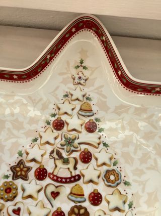 Plato Estrella Cerámica Navidad