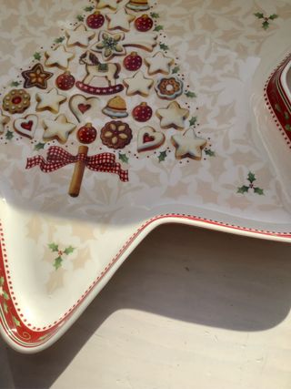 Plato Estrella Cerámica Navidad