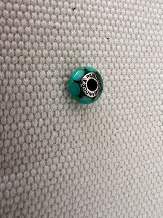 Charm Pandora Verde y Plateado