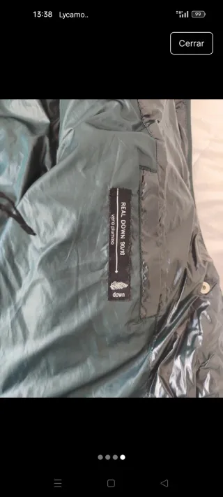 Abrigo acolchado mujer negro