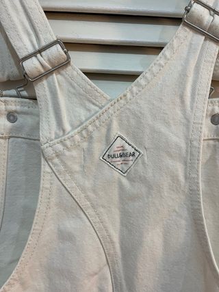 Vestido Peto Vaquero Blanco Pullandbear S nuevo