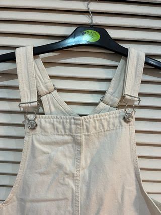 Vestido Peto Vaquero Blanco Pullandbear S nuevo